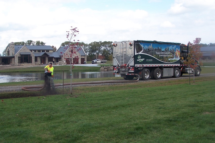 Landsource Organix Images of Blower Truck Applications